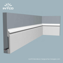 INTCO Wholesale 8cm Quick Install Waterproof Home Accessories Decoration PS Plastic Kitchen Cabinet Crown Moulding